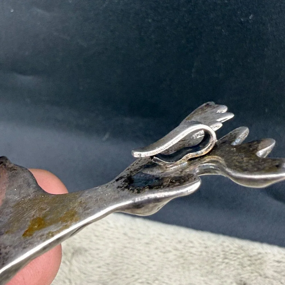 Vintage Taxco Sterling‎ Silver Brooch Pendant Deer Elk Reindeer